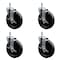 Service Caster 6'' Phenolic Swivel 7/16'' Grip Ring Stem Caster with Total Lock Brake, 4PK SCC-GR20S615-PHS-TLB-716138-4 - alternate 1